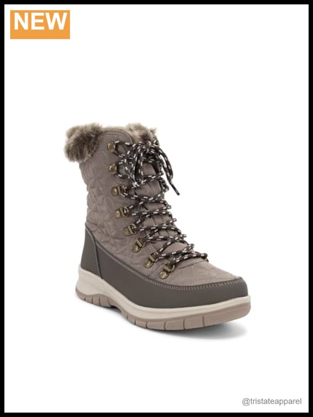 Women's Mid-Calf Water-Repellent Snow Boot with Memory Foam Insole & Plush